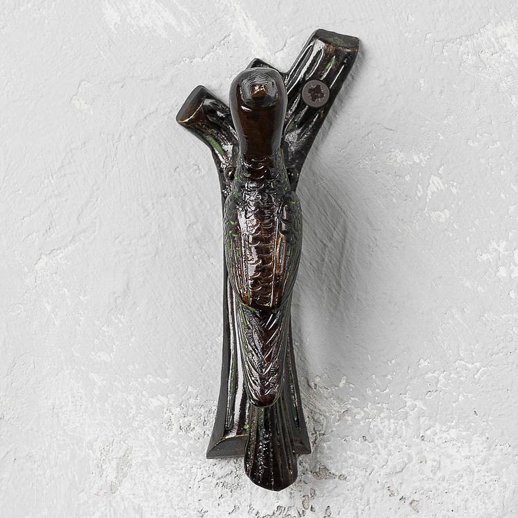 Дверной молоток Дятел Woodpecker Antique Brass Door Knocker