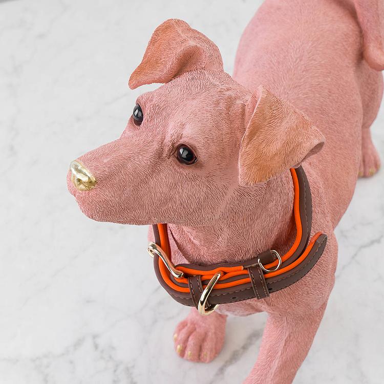 Статуэтка Собака Чарли в ошейнике Dog Charlie With Collar Pink