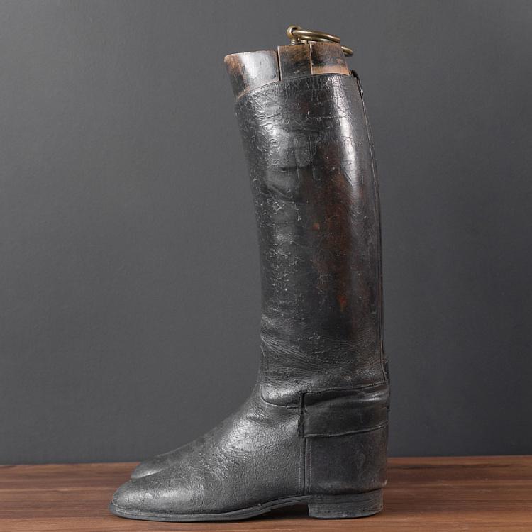Винтажные сапоги для верховой езды 2 Vintage Black Riding Boots With Shoe Lasts 2