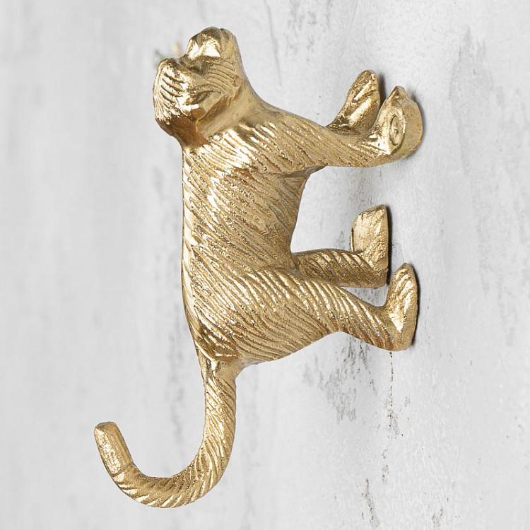 Крючок золотая Обезьяна Coat Rack Monkey Gold