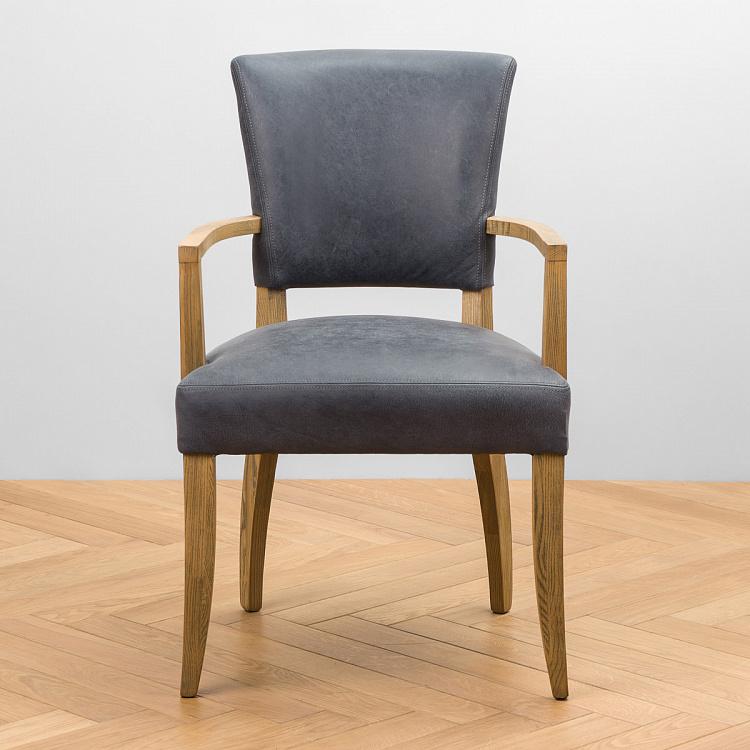 Стул Мами с подлокотниками, светлые ножки Mami Dining Chair With Arms, Oak Brown