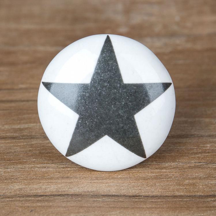 Мебельная ручка-кнопка Чёрная звезда Black Star Knob