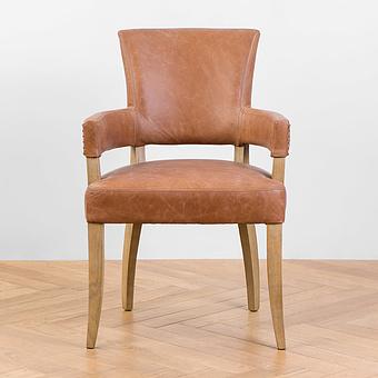 Стул Newport Dining Chair, Oak Brown натуральная кожа Chestnut Tan