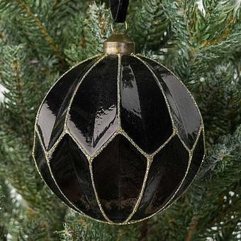 Polygonal Ball Black 10 cm