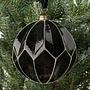Ёлочная игрушка Polygonal Ball Black 10 cm