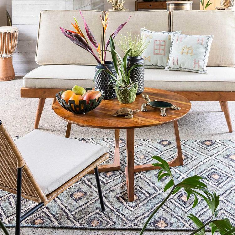 Круглый журнальный стол Кафка Kafka Round Acacia Coffee Table