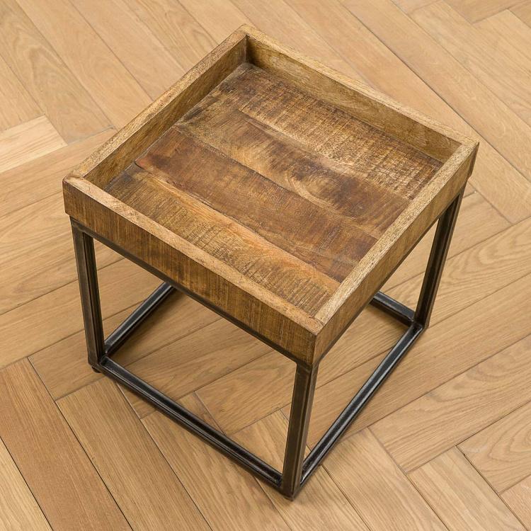 Комплект из двух столиков Револь Set Of 2 Revol Side Tables Mango Wood