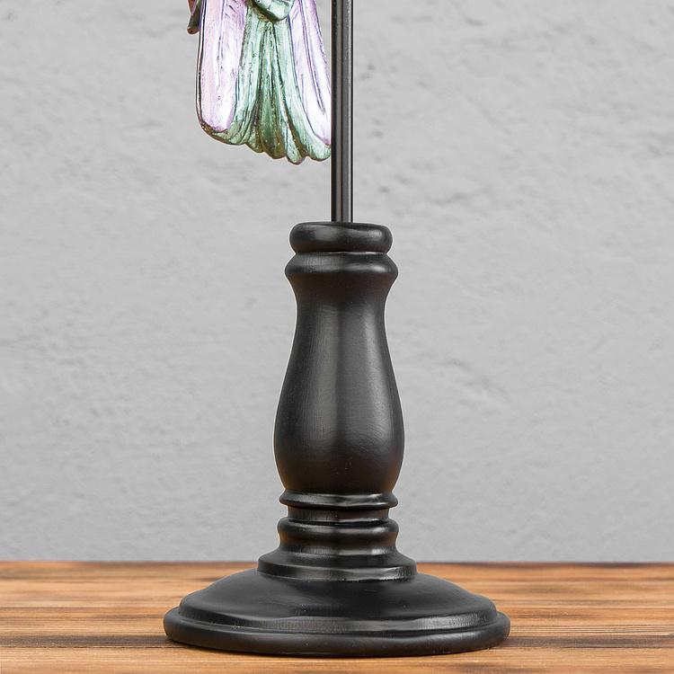 Статуэтка Попугай на подставке Parrot Bird On Stand Purple Green