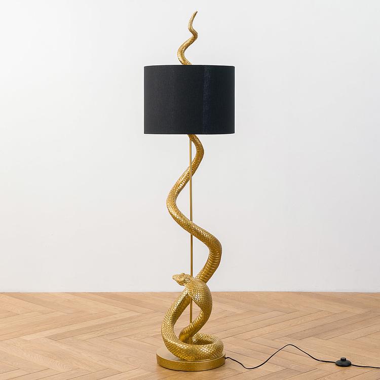 Торшер Каара с чёрным абажуром Floor Lamp Kaara With Black Shade