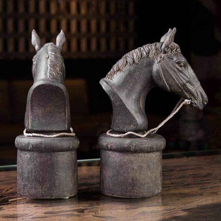 Набор из двух держателей для книг Кони 1 Bookend Horse Heads 1