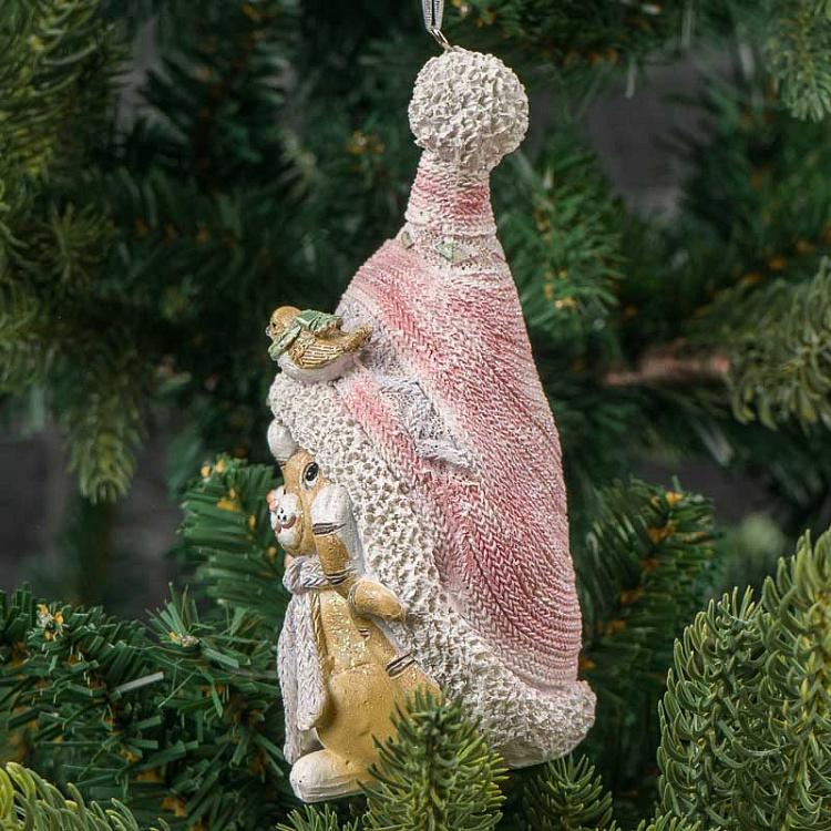 Ёлочная игрушка Два тигрёнка под шапкой Two Tigers Under Hat 13,5 cm