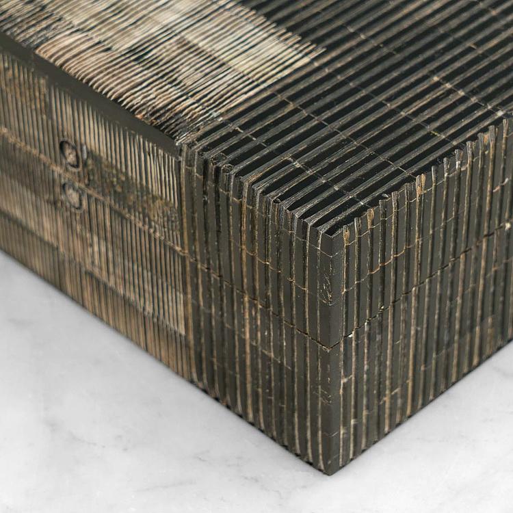 Шкатулка из рога Эмир, S Emir Horn Box Grey And Black Small