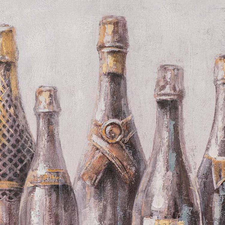 Картина акрилом на холсте Шампанское Canvas Acrylic Painting Champagne