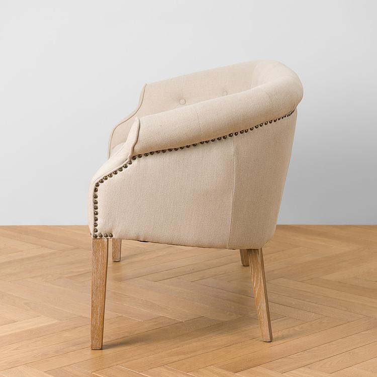 Двухместный льняной диван Маршал, песочные ножки Marshall 2 Seater, Oak Sandwashed Linen