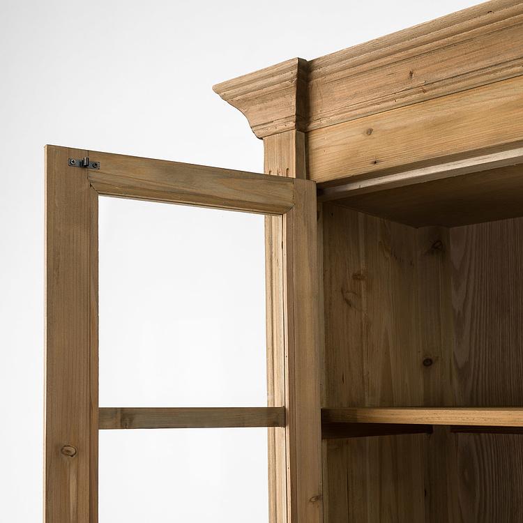 Книжный шкаф-сервант с 4 дверцами и ящиками Вильнёв Villeneuve 4 Glass Doors Bookcase With Drawers DB