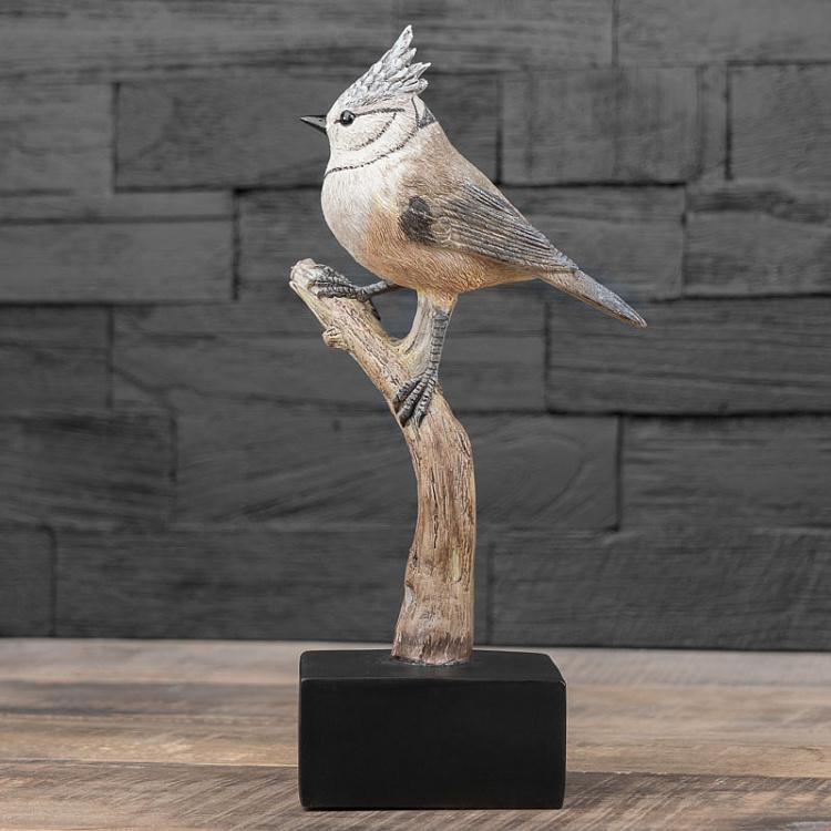 Статуэтка Хохлатая синица на ветке Crested Tit On Branch
