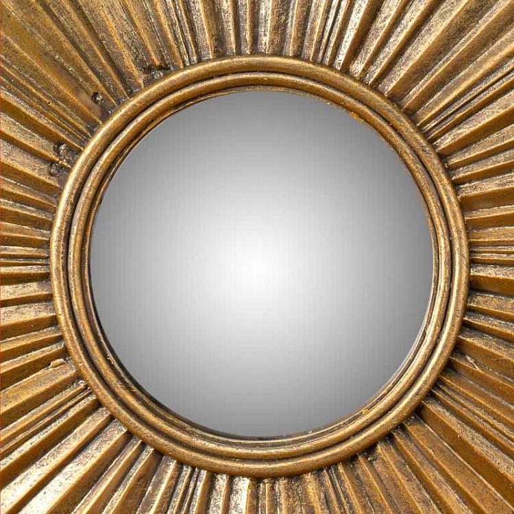 Зеркало в раме золотого цвета с патиной Gold Patina Resin Mirror