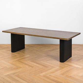 Riccardo Dining Table, Ash Ochre Brown