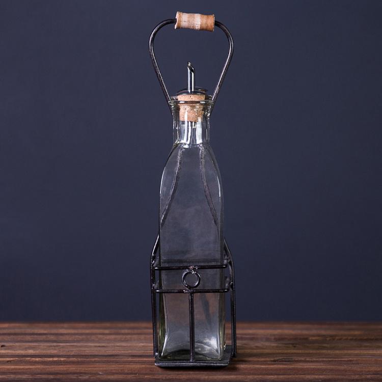 Набор из двух бутылок для масла и уксуса Бруклин состаренный металл Set Of 2 Brooklyn Oil And Vinegar Antic