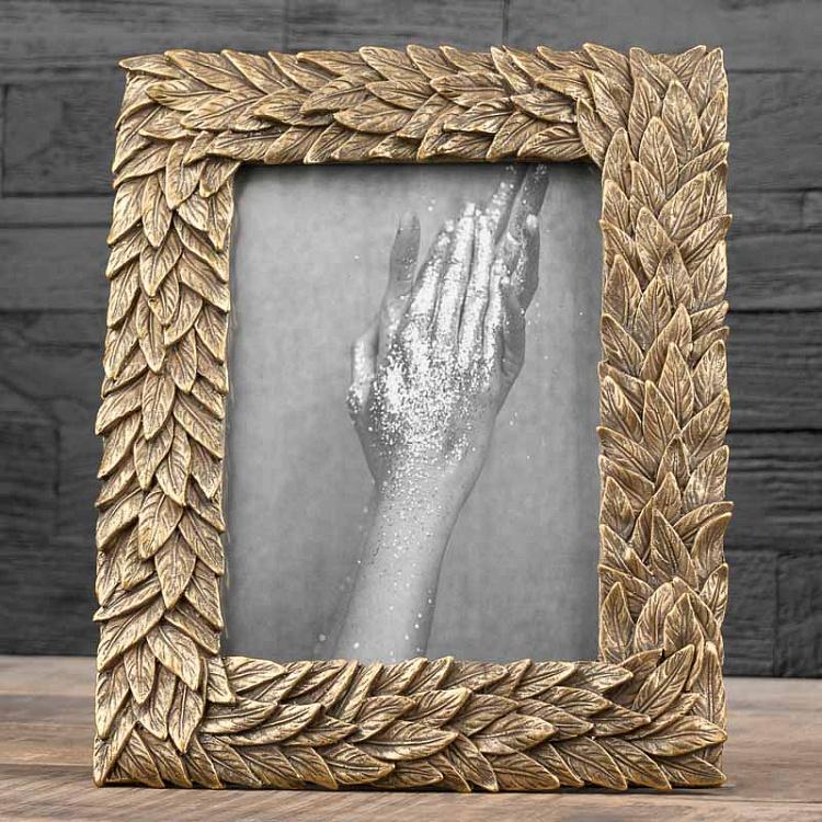 Рамка для фото Золотые листья, L Picture Frame With Golden Leaves Large