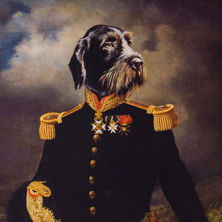 Картина-принт АристДогкрат Понселе при параде Ceremonial Dress Aristdogcrat Poncelet In Frame