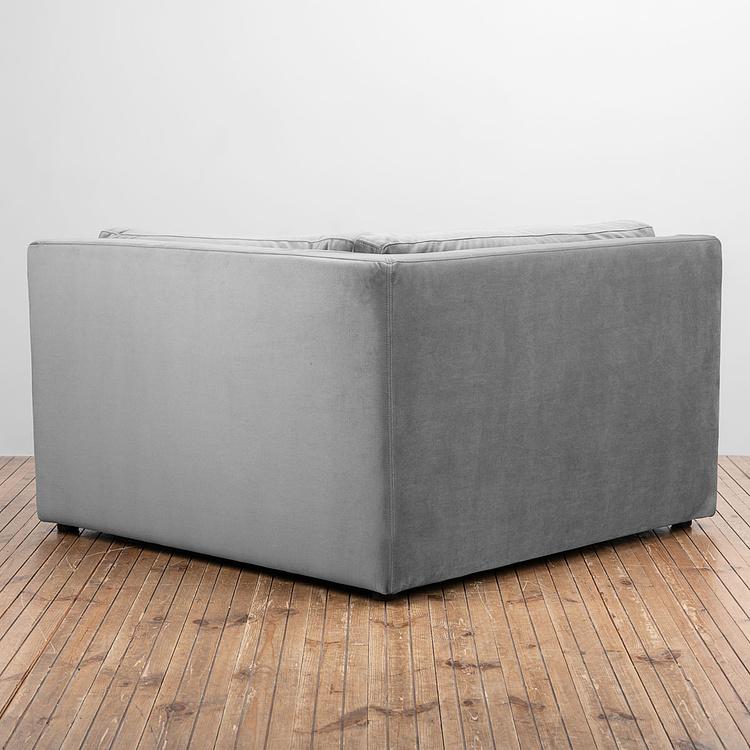 Угловой модульный бархатный диван Зенна 2, S Zenna Group Small 2 Velvet