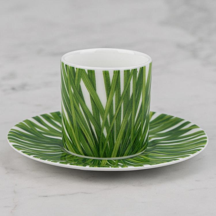 Кофейная пара Зелёная жизнь Life In Green Coffee Cup And Saucer