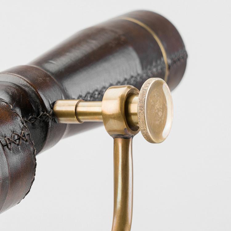 Телескоп с кожаной отделкой на штативе Leather Telescope On Tripod Stand