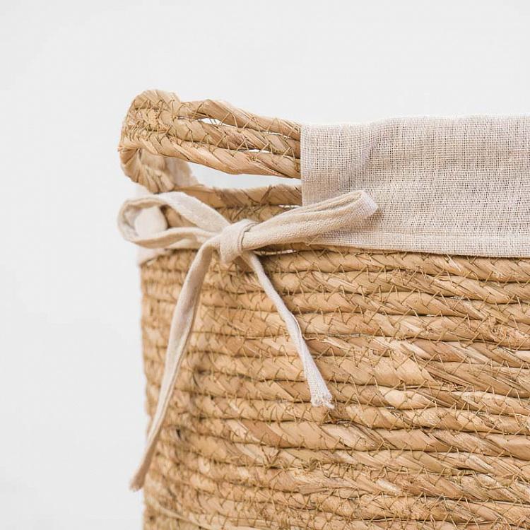 Корзина для хранения с тканевой подкладкой Basket With Beige Lining