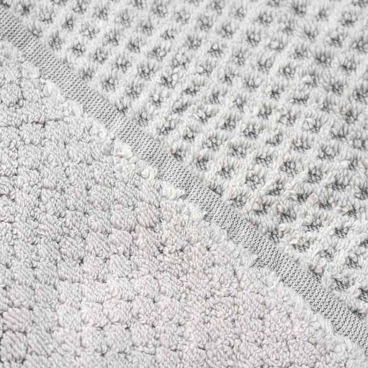Светло-серое махровое полотенце-салфетка Пунто 30x40 см Punto Washcloth Towel Light Grey 30x40 cm