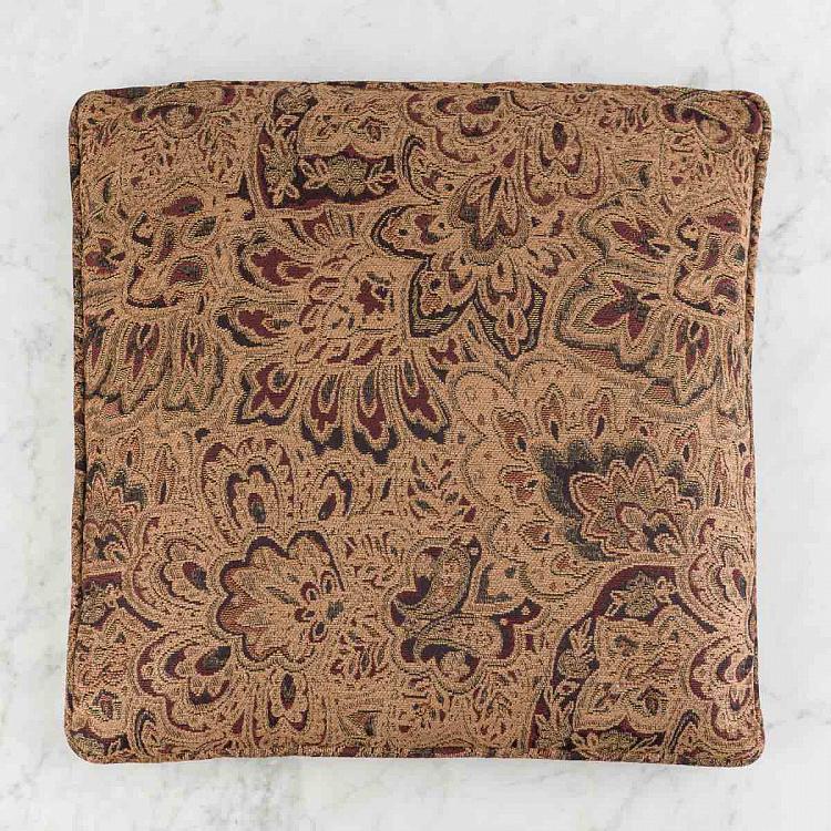 Декоративная подушка из коричневого жаккарда Cushion Burnt Ochre Jacquard