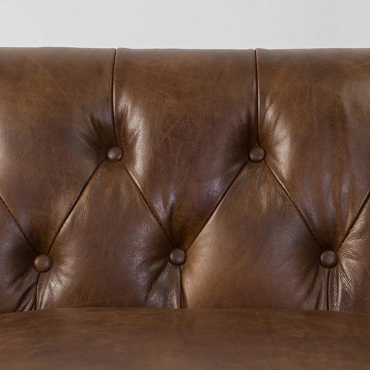 Трёхместный диван Парламент, красно-коричневые ножки Parlament 3 Seater, Red Brown Wood D