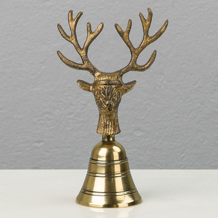 Ручной колокольчик Голова оленя Dasher Golden Deer Bell