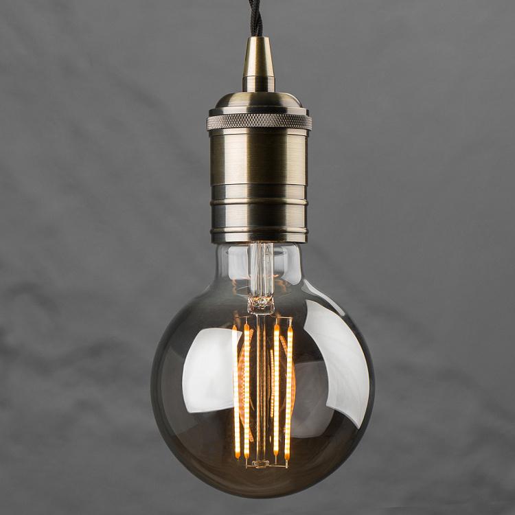 Филаментная светодиодная не диммируемая лампа Эдисон Глоуб Цитадель E27 4 Вт, серая колба Edison Globe Grey Citadel E27 4W Non Dim