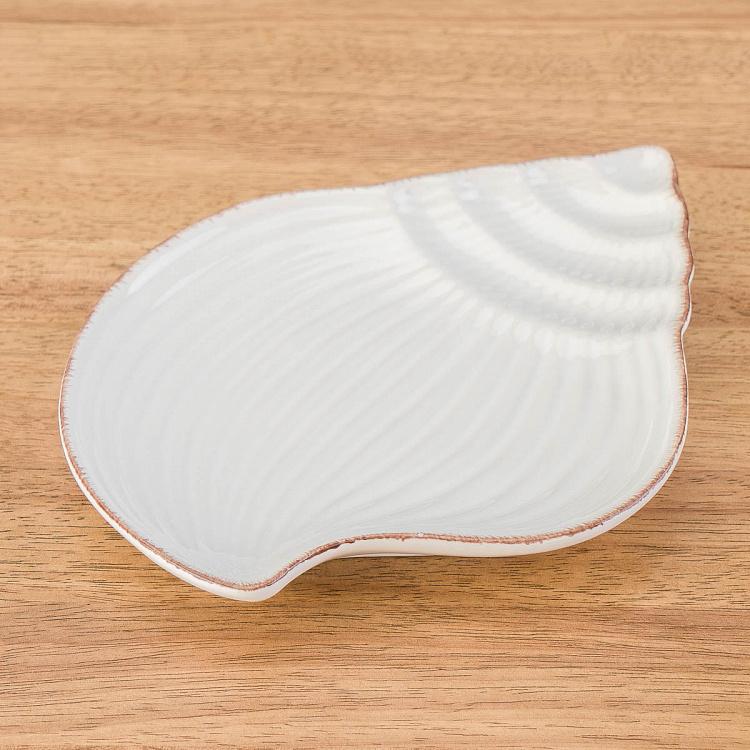 Белое сервировочное блюдо Ракушка Дори, S Dory Seashell Plate Small White