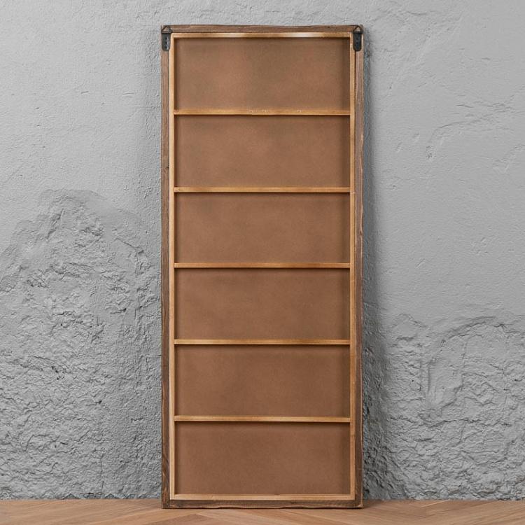 Винтажная картина-принт из четырёх частей Карта мира Set Of 4 Panels Wood Vintage Worldmap