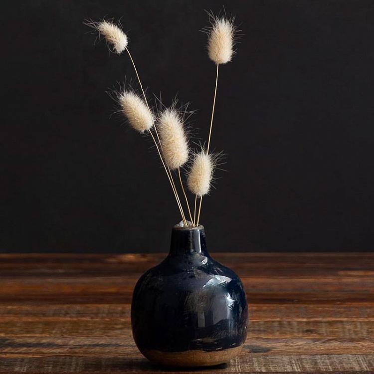 Керамическая тёмно-синяя мини-ваза Ceramic Vase Dark Blue Mini