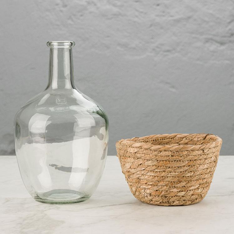 Ваза-бутылка в корзинке, S Bottle Vase In Basket Small