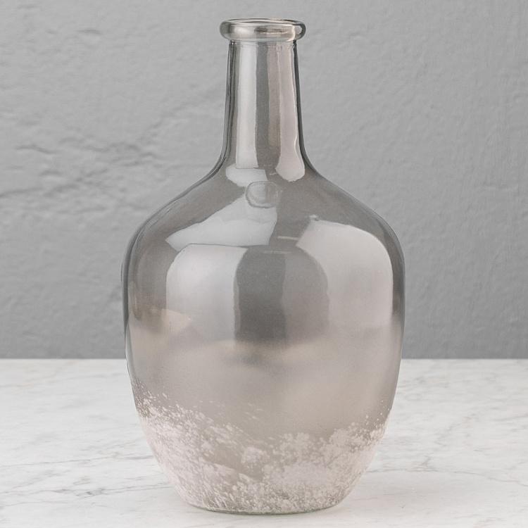 Настольная ваза из серого под изморозь стекла Grey-frosted Glass Table Vase