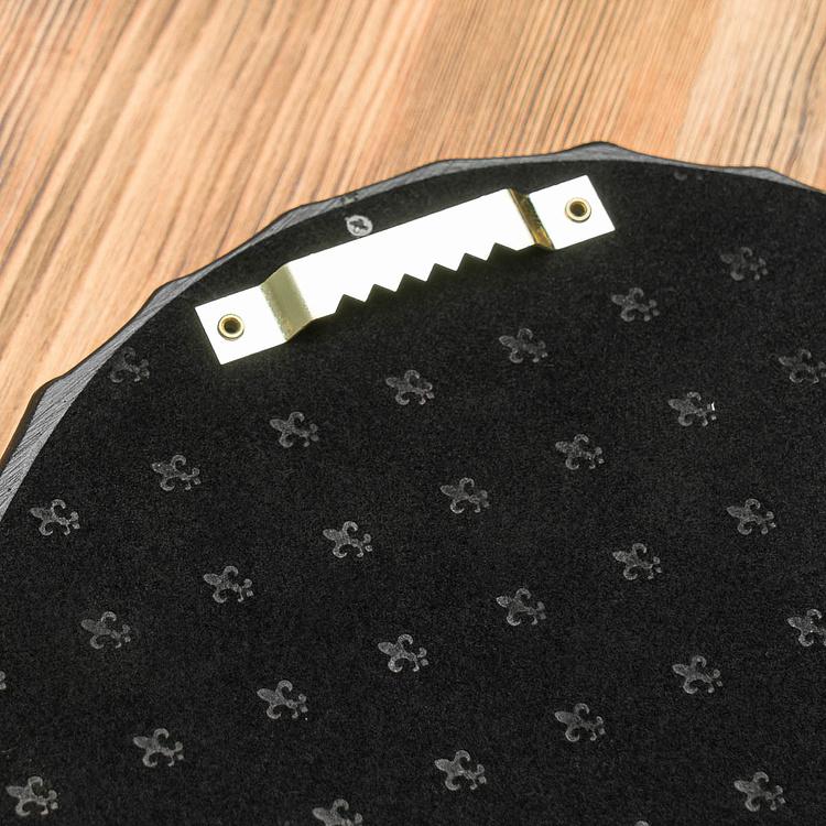 Овальное зеркало в чёрной раме в виде бамбука Antique Black Bamboo Oval Mirror