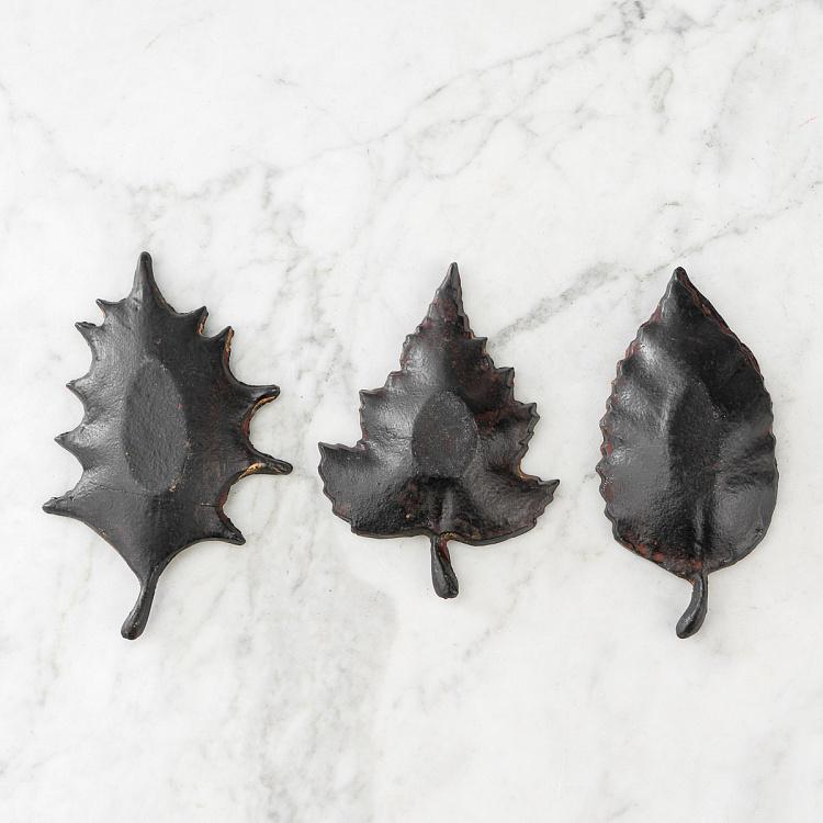 Набор из трёх подставок для мелочей Листья Set Of 3 Leaves Trinket Trays