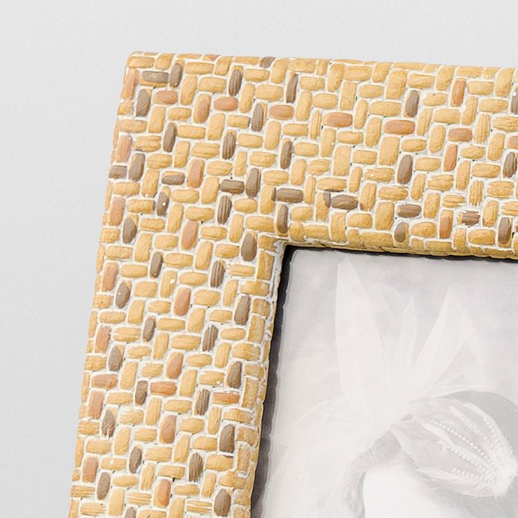 Прямоугольная рамка для фото с кирпичным узором Yellow Brick Rectangular Photo Frame