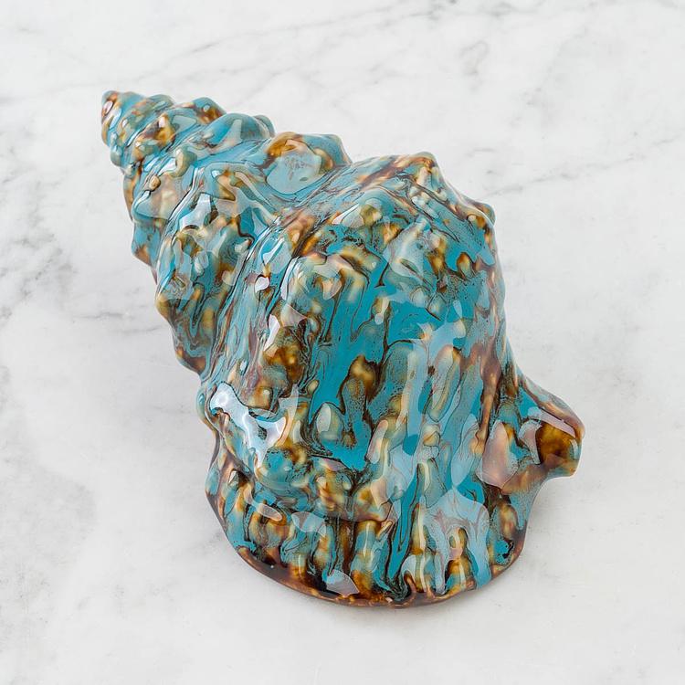 Статуэтка Синяя ракушка, M Decoration Shell Blue Medium