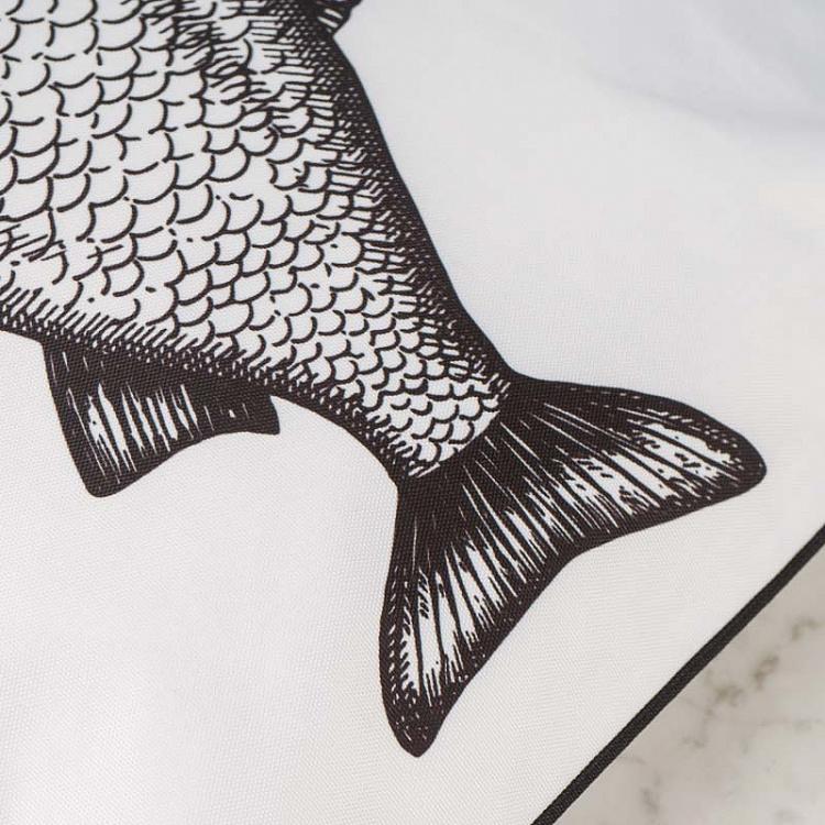 Белая декоративная подушка Рыба Cushion Fish White
