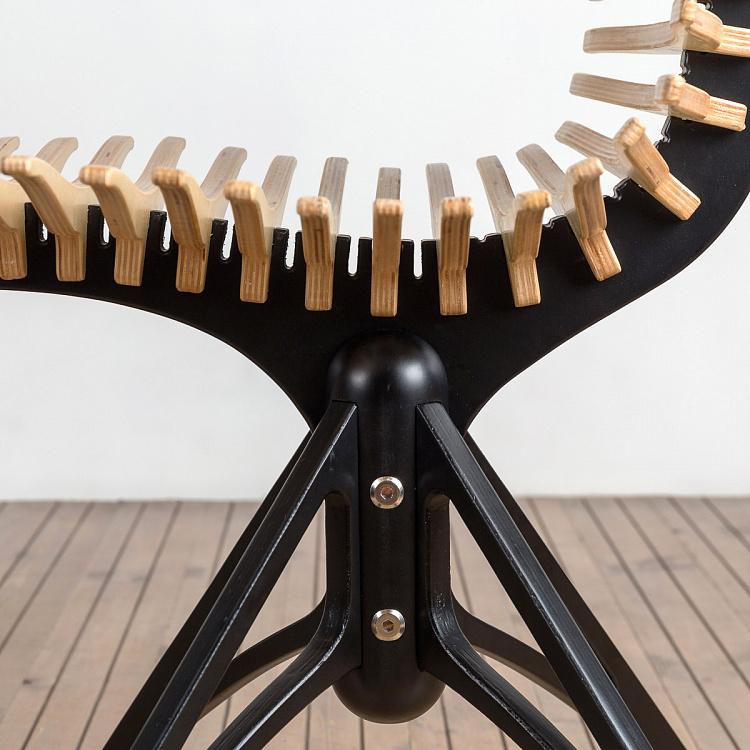Бежевый стул Скелетон Skeleton Chair Natural/Black