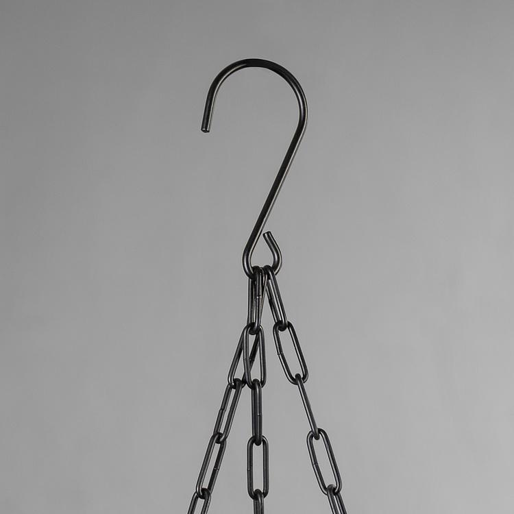 Подвесное тёмно-серое кашпо-чаша Эффектори Бетон, S Effectory Beton Hanging Bowl Dark Grey Small