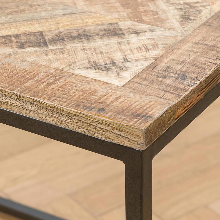 Журнальный стол из дерева манго Паркет Parquet Coffee Table Mango Wood