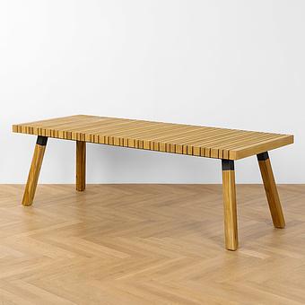 Blow Dining Table, Golden Teak