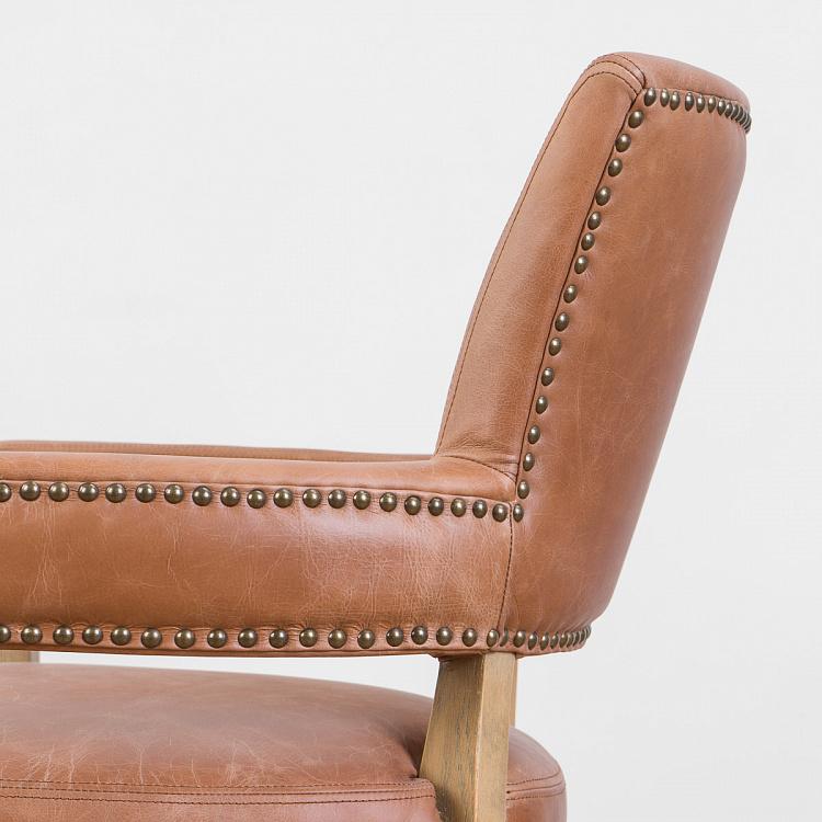 Стул Ньюпорт с подлокотниками, светлые ножки Newport Dining Chair, Oak Brown