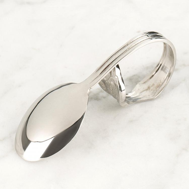 Кольцо для салфетки Ложка Spoon Napking Ring Silver